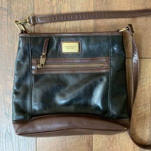 Tignanello crossbody purse black and brown